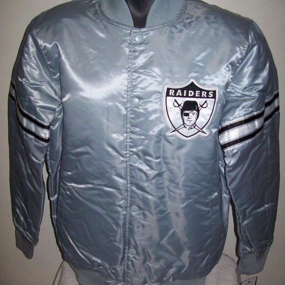OAKLAND RAIDERS STARTER REVERSIBLE JACKET 4X - Picture 2 of 8